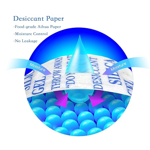 Silica Gel Packets – 50 Gram 25 Packs Desiccant Bags, Moisture Absorbers - Image 6