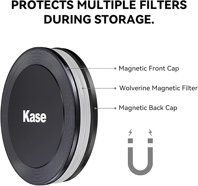 Kase 67mm Front Lens Cap, Magnetic CNC Aluminum + Optical Glass, Quick Press-On - Image 6