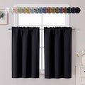 Chyhomenyc Short Black Out Curtains 45 Inch Length, Small Blackout Curtain Rod by Chyhomenyc