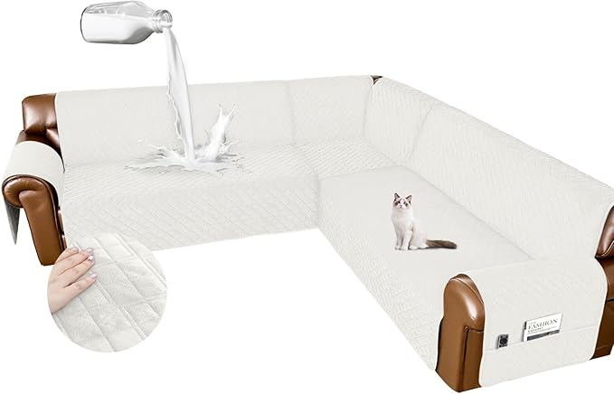 Arfntevss Waterproof Sectional Couch Covers L Shape Washable Velvet Sofa Cover by Arfntevss