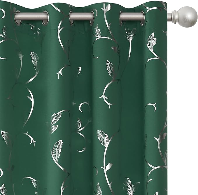 BUHUA Christmas Curtains Window Black Out Light Blocking Noise Reducing Curtains - Image 2