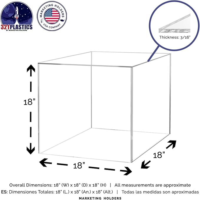 Marketing Holders 18 Inch Clear Acrylic Display Riser Box - Image 6