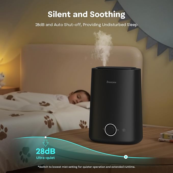 BREEZOME 5L Humidifiers for Bedroom, Ultrasonic Cool Mist Top Fill Humidifier & - Image 6