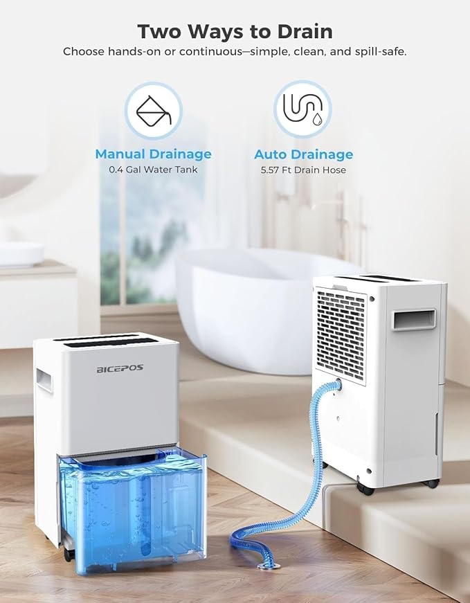 1, 500 Sq.Ft Dehumidifiers for Home, 21 Pints Dehumidifier for Basement - Image 5