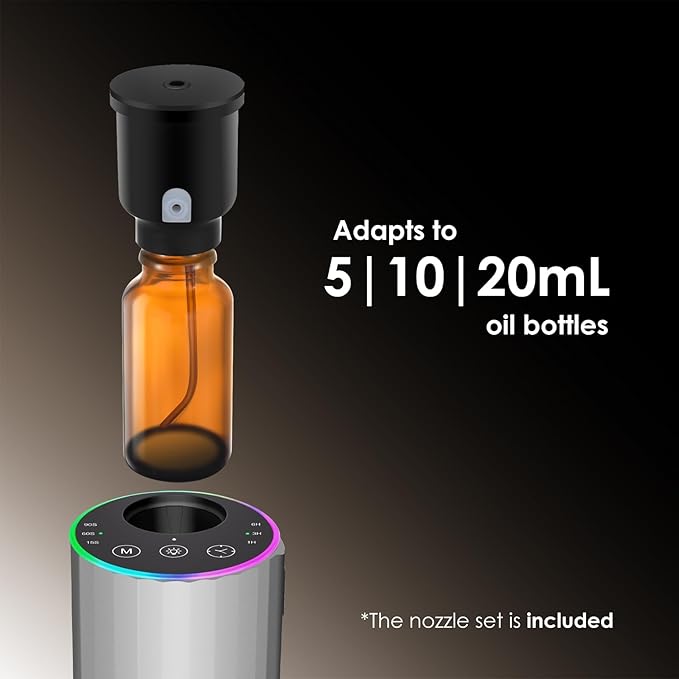 Waterless Essential Oil Diffuser, Battery Powered Mini Scent Air Machine - Image 2