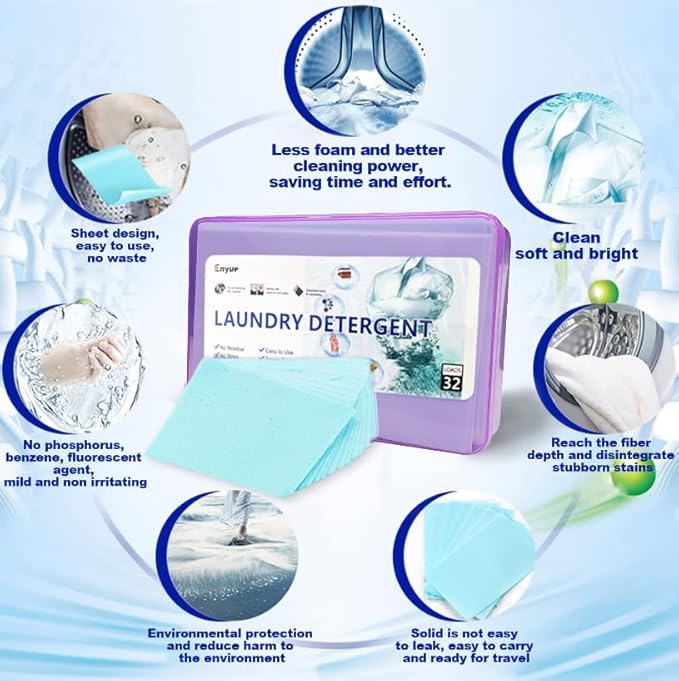 Laundry Detergent Sheets | Ultra-Portable | Travel Size | 192 Loads, 5-Second - Image 4