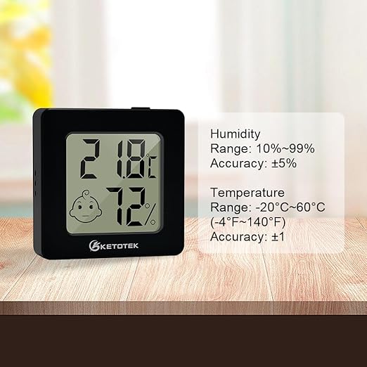 KETOTEK 5 Pack Digital Hygrometer Indoor Thermometer Mini Temperature and - Image 4