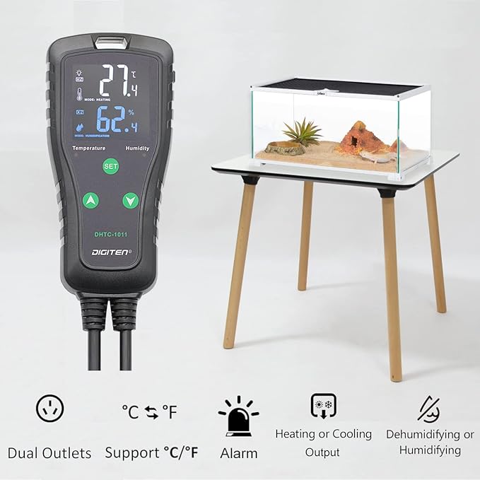DIGITEN DHTC-1011 Temperature and Humidity Controller Outlet Plug in Thermostat - Image 4