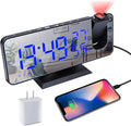 Projection Digital Alarm Clock for Bedrooms, Alarm Clock Radio on Ceiling by Hanaix