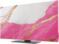 Elastic Indoor TV Cover 65" Dust Protector, Nature Marble Crack Yellow Lines by BEMIGO