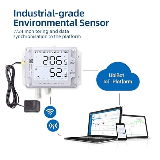 Ubibot Thermometer Hygrometer, Wireless Temperature Data Logger, Remote - Image 4