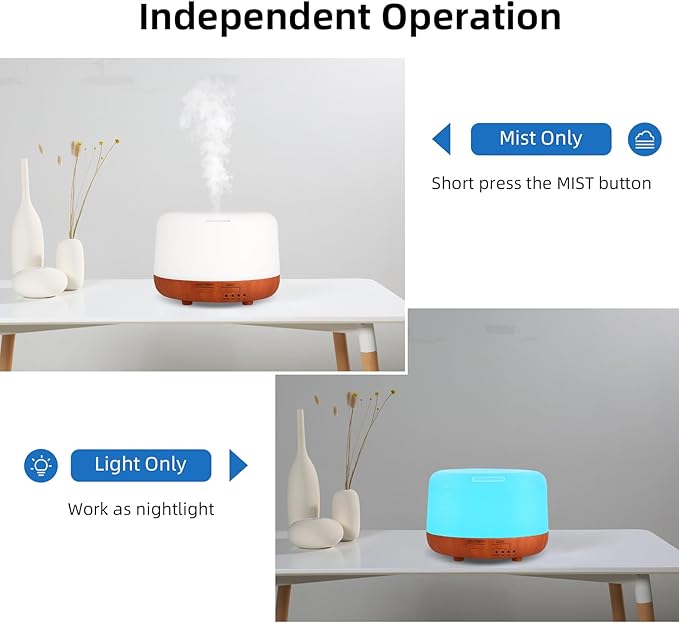 300ML Essential Oil Diffuser, Small Room Aromatherapy Diffuser, Quiet 8H - Image 3