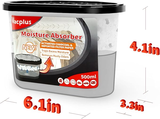 Vacplus Moisture Absorbers 6 Pack, Portable Humidity Absorber Boxes - Image 5