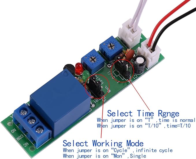 1pc DC 5V Adjustable Cycle Times Switch Module Delay On/Off Timer Delay Switch - Image 4