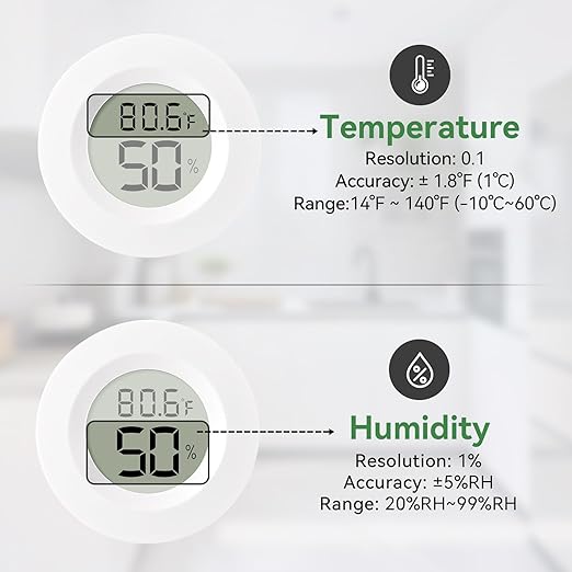 Atogou 3-Pack Mini Hygrometer & Thermometer, Indoor Outdoor Digital Humidity - Image 3