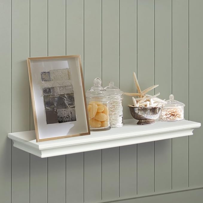 AHDECOR White Floating Shelves Wall Mounted, Deeper Wall Storage Shelf - Image 2