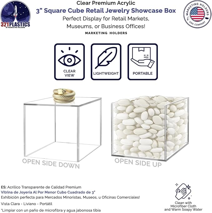 3 Inch Acrylic Display Riser Box - Image 4