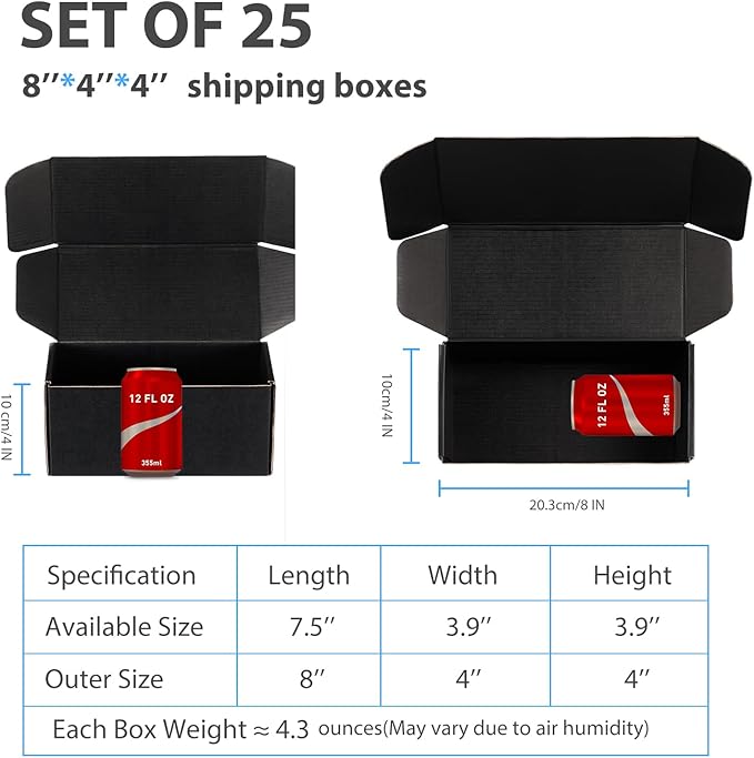 Small Shipping Boxes 8x4x4 Inch - Image 2