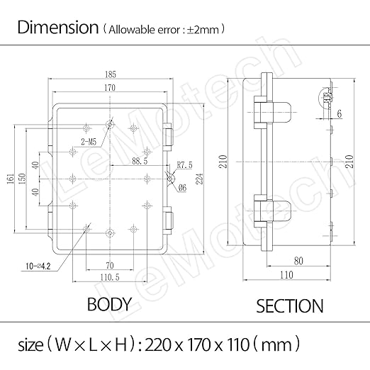 Junction Box ABS Plastic IP65 Waterproof Dustproof Universal Electrical - Image 8