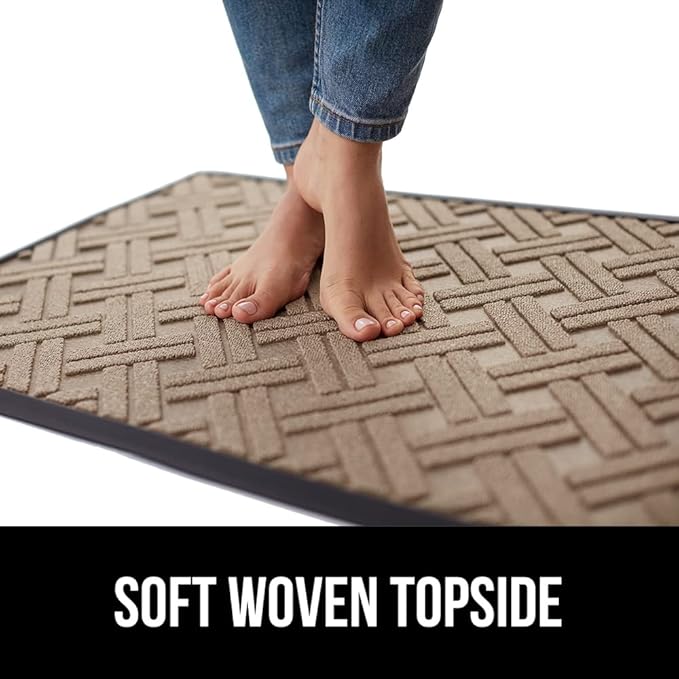 GORILLA GRIP 100% Waterproof All-Season WeatherMax Doormat, US Designed Natural - Image 8