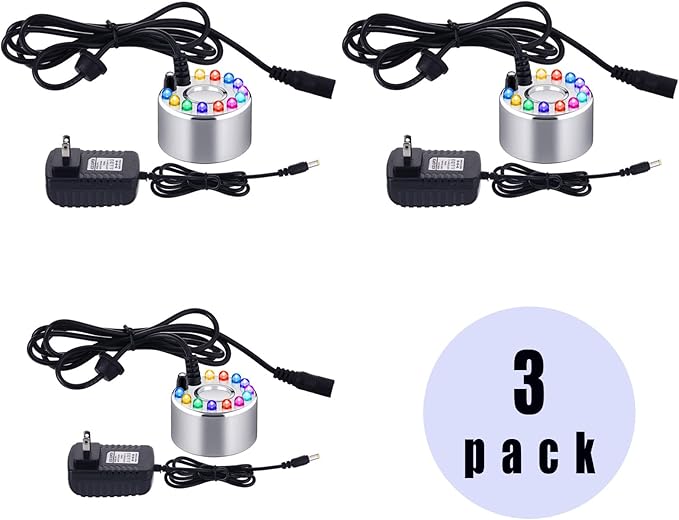 Yaomiao 3 Pcs Halloween Mist Maker Fogger Small Ultrasonic Fog Machine Fountain - Image 2
