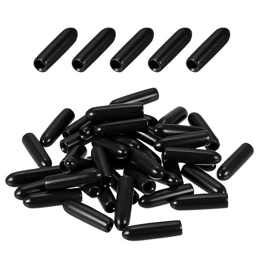 DMiotech 100 Pack 2mm ID Black Screw Thread Protectors Rubber End Caps Bolt by DMiotech