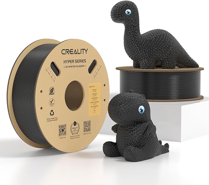 Creality Hyper PLA Filament Black 2KG, No-Tangling Stronger Toughness Fit Most by Creality