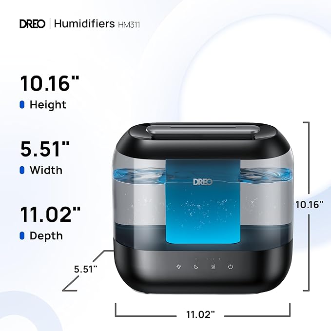 Dreo Humidifiers for Bedroom, 4L Top Fill for Large Room, 36H Runtime, 28 dB - Image 10
