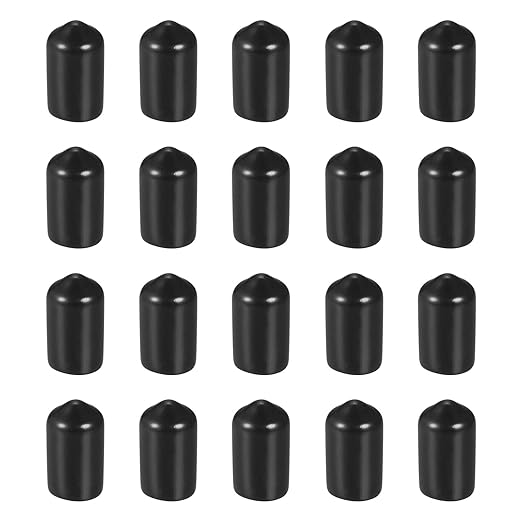 DMiotech 20 Pack 5/16" ID Black Screw Thread Protectors Rubber End Caps Bolt by DMiotech