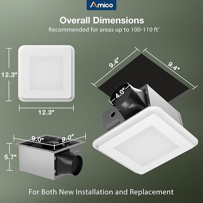 Amico Bathroom Exhaust Fan - Image 2