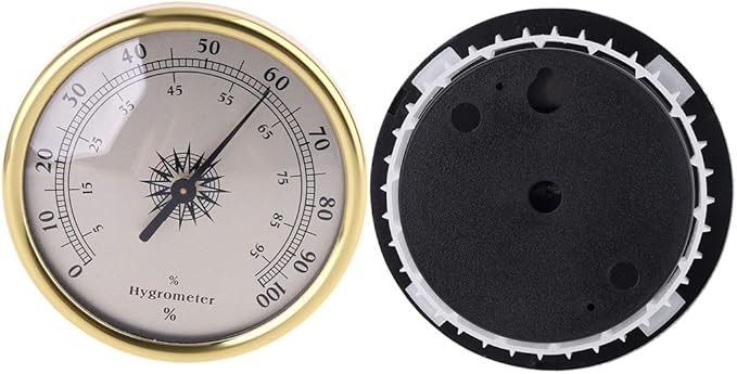 72mm Round Gold Hygrometer Humidity Meter Gauge Ring Surface - Image 5