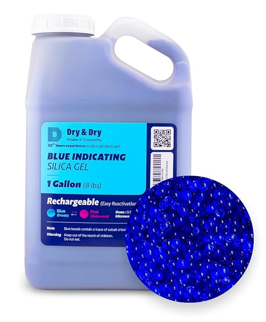 Dry & Dry Blue Indicating Silica Gel Beads Desiccants by DryDry