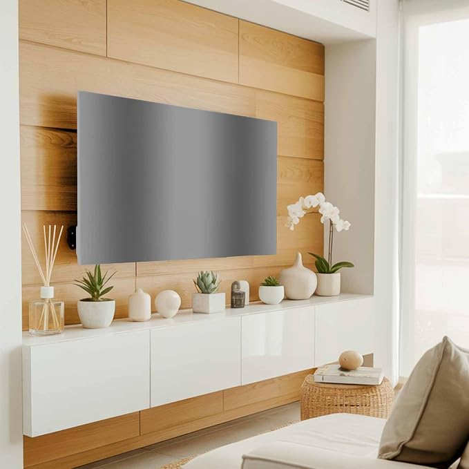 Minimalist Gray Gradient Art Indoor TV Cover, Elastic TV Screen Protector - Image 3