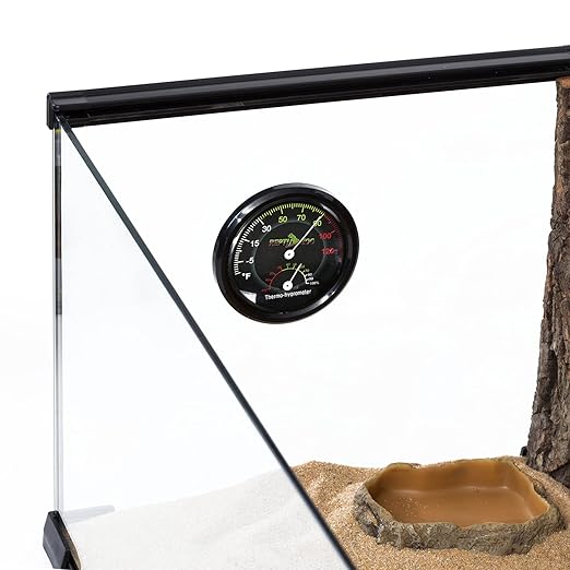REPTI ZOO Reptile Terrarium Thermometer Hygrometer Dual Gauges Pet Rearing Box - Image 2