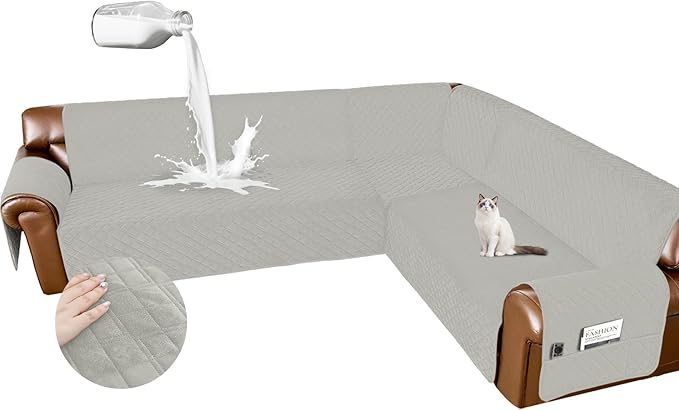 Arfntevss Waterproof Sectional Couch Covers L Shape Washable Velvet Sofa Cover by Arfntevss