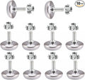 10-Set M8 x 15mm White Heavy Duty Screw-On Furniture Leveling Feet Adjustable by YGTGZ