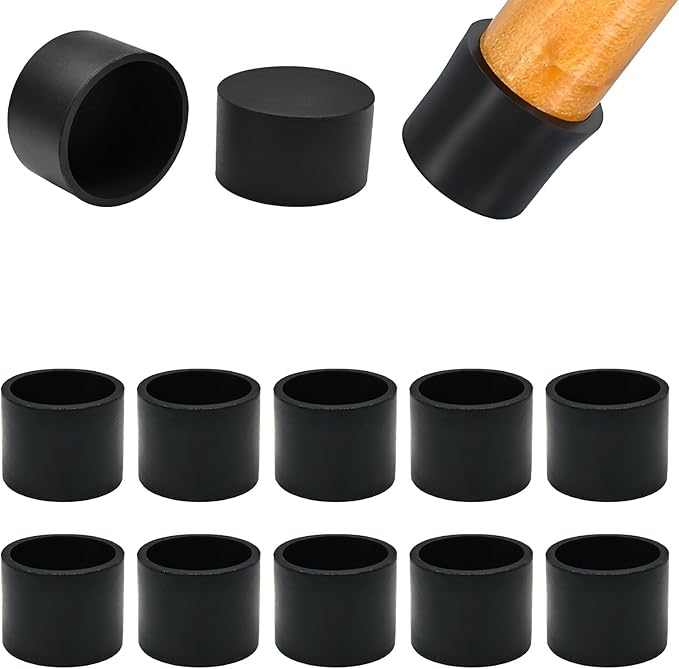 1" Silicone Chair Leg Floor Protectors, Rubber Chair Leg Caps, Non-Slip by EASYEAH
