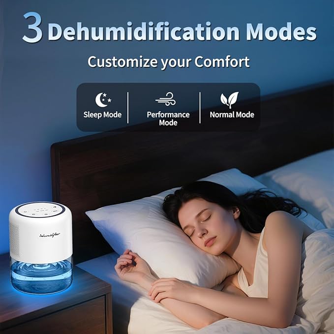 44oz Small Dehumidifier for Home Auto-Off Quiet Portable Dehumidifier - Image 3