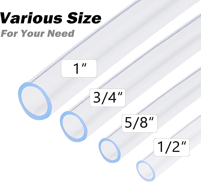 DAVCO 1" ID - 50 ft Clear Vinyl Tubing, Low Pressure Flexible PVC Tube - Image 5