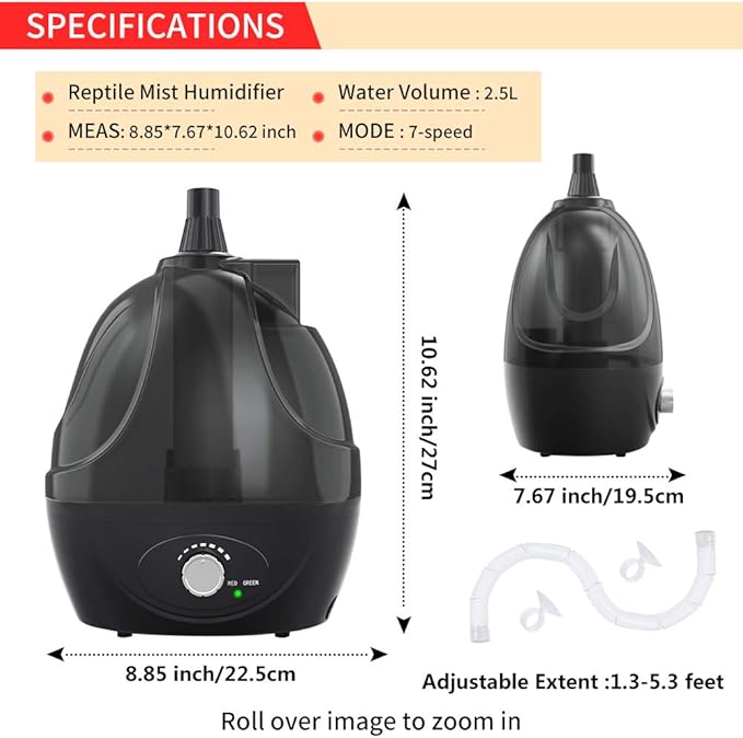 BETAZOOER Reptile Humidifiers Mister Fogger - Image 3