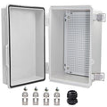 Waterproof Electrical Box, IP67 Junction Box Stainless Steel Latch Hinged Grey by YETLEBOX