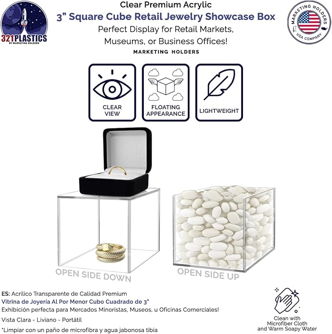 3" Acrylic Display Riser Box - Image 4