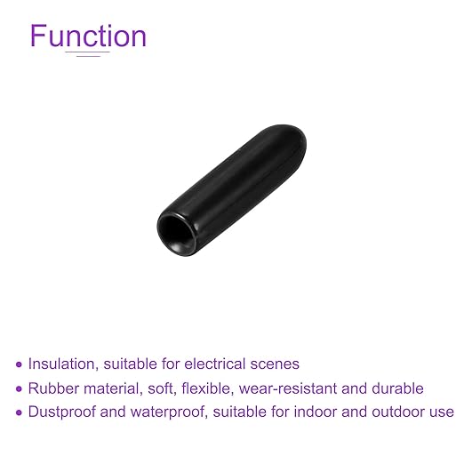 DMiotech 100 Pack 2mm ID Black Screw Thread Protectors Rubber End Caps Bolt - Image 5