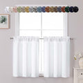 Chyhomenyc Light Filtering Short Curtains 30 Inch Length, Small Kitchen Window by Chyhomenyc