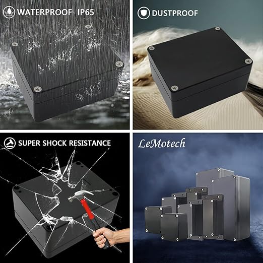 LeMotech Project Box ABS Plastic IP65 Waterproof Dustproof Electrical Junction - Image 7