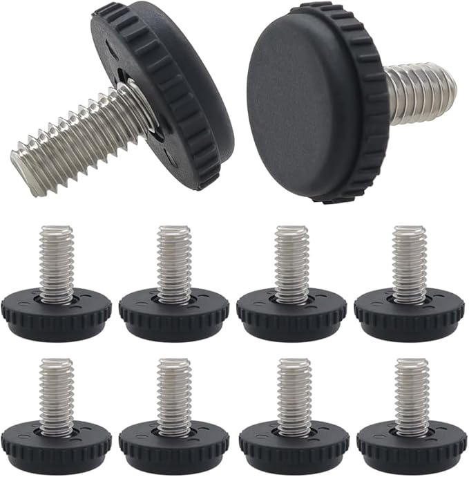 Hooshing 10PCS 5/16-18 Stainless Steel Adjustable Furniture Levelers Screw in by Hooshing