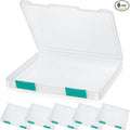 PerKoop 6 Pcs Clear Paper Storage Box A4 Plastic File Box Document Paper by PerKoop