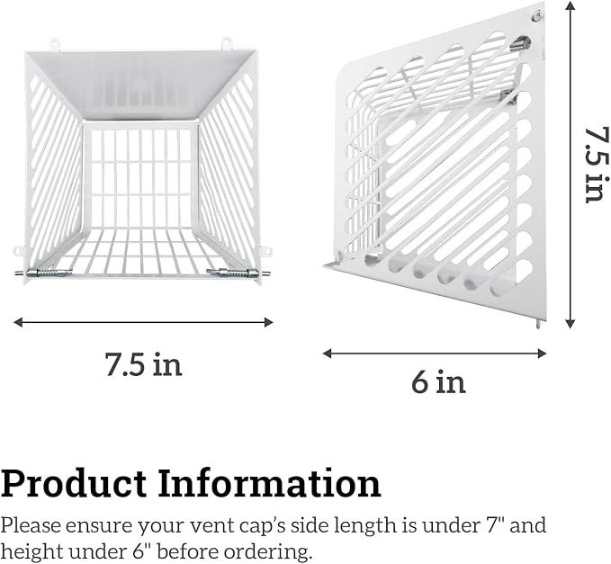 Outdoor Dryer Vent Cover with Open/Close Flap – Fits 3–4 Inch Vent Caps - Image 2