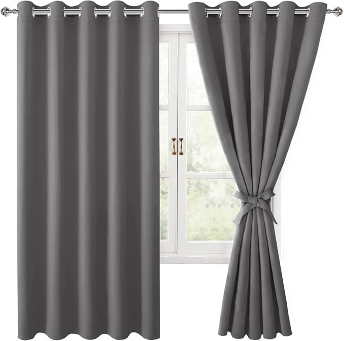 Hiasan Blackout Curtains for Bedroom, 60 x 63 Inches Length by Hiasan