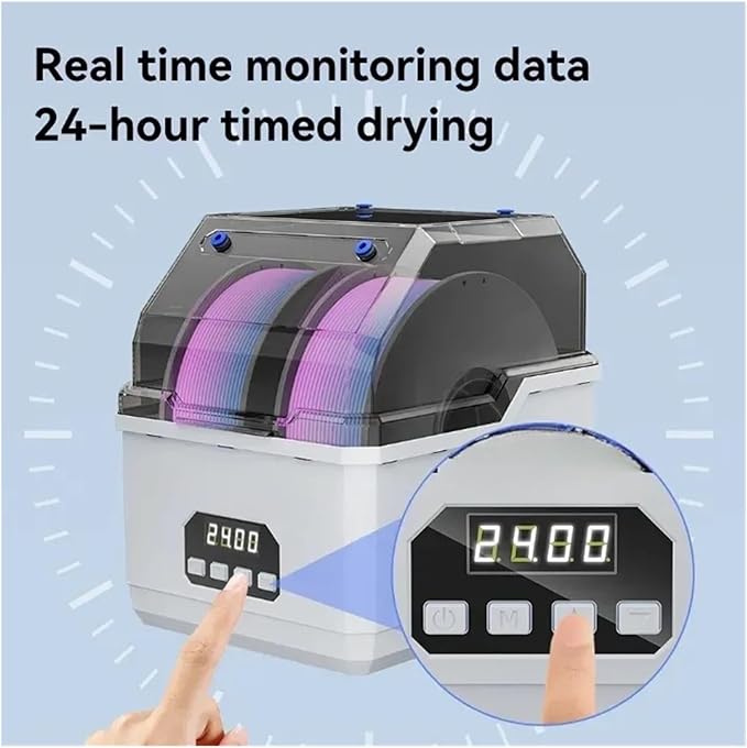 Compatible with KINGROON 3D Filament Dry Box 2 Rolls Fila Dryer All Arround - Image 4